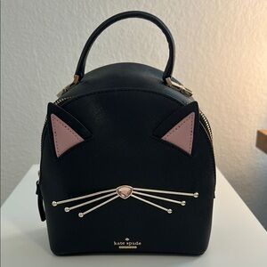 Kate Spade Black and Pink Cat Mini Bag